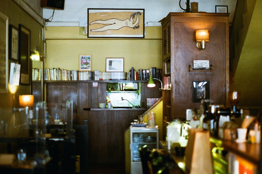 brown wooden wall mounted shelf