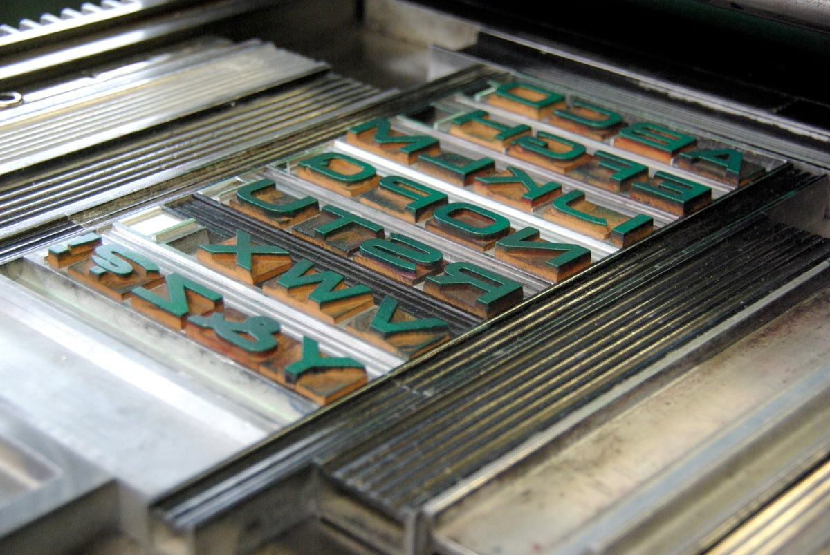 a machine that has some type of letters on it