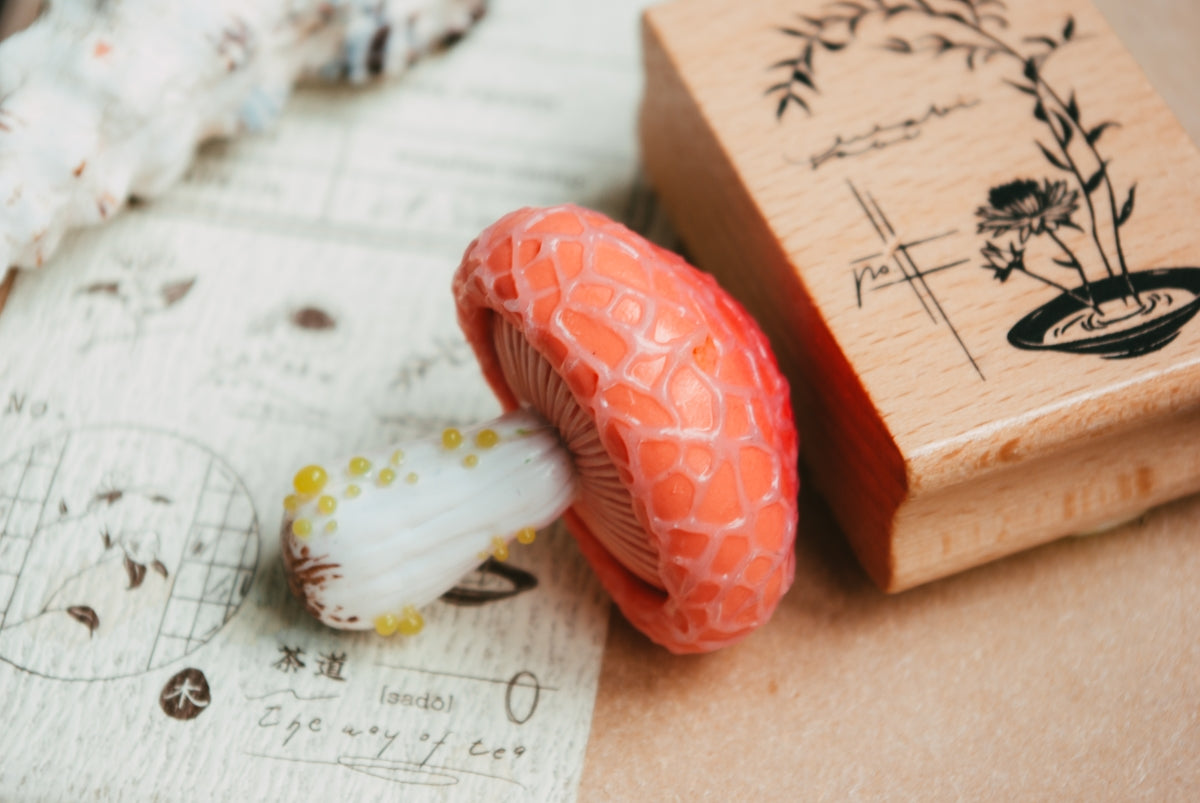 a close up of a piece of food on a table